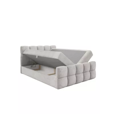 Kontinentálna posteľ 120x220 ISEMBARD - hnedá + topper