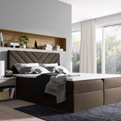 Kontinentálna posteľ IVANA 6 - 120x220, hnedá + topper ZADARMO