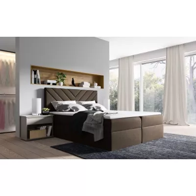 Kontinentálna posteľ IVANA 6 - 120x220, hnedá + topper ZADARMO