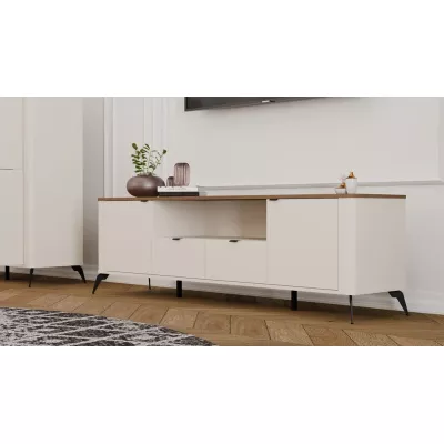 Televízny stolík HALDEN - kašmír / dub