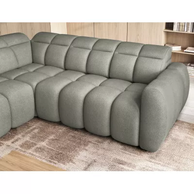 Dizajnová rohová sedačka SAOIRSE - khaki, ľavý roh