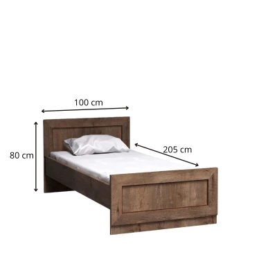 Jednolôžková posteľ GIADA - 90x200, dub lefkas