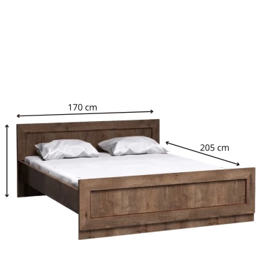 Manželská posteľ GIADA - 160x200, dub lefkas