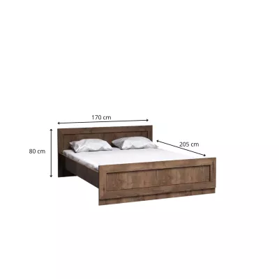 Manželská posteľ GIADA - 160x200, dub lefkas