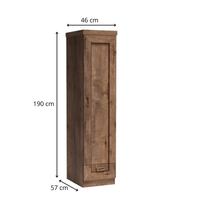 Jednodverová skriňa GIADA - šírka 46 cm, dub lefkas