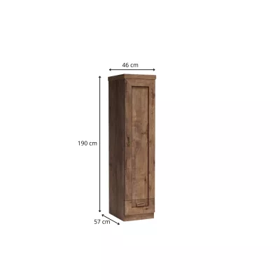 Jednodverová skriňa GIADA - šírka 46 cm, dub lefkas