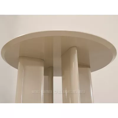 Okrúhly jedálenský stôl 130 cm ALVARO - lesklý béžový