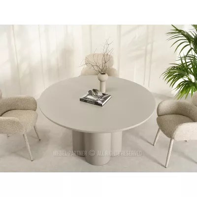 Okrúhly jedálenský stôl 130 cm OISIN - béžový