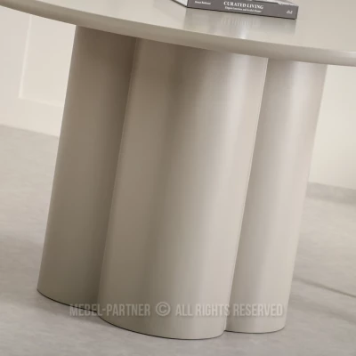 Okrúhly jedálenský stôl 130 cm OISIN - béžový