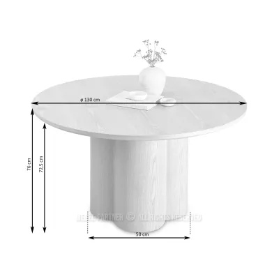 Okrúhly jedálenský stôl 130 cm OISIN - orech
