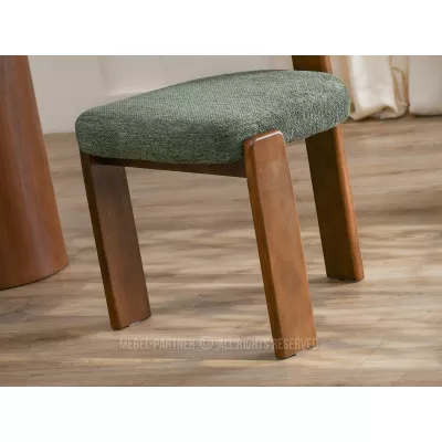Jedálenská stolička s čalúnením ELODIA - zelená / orech