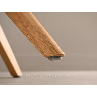Otočná čalúnená stolička VELARIA - béžová / dub