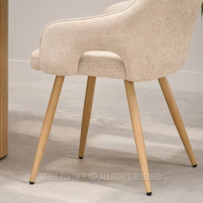 Jedálenská stolička MARIETA - béžová / dub
