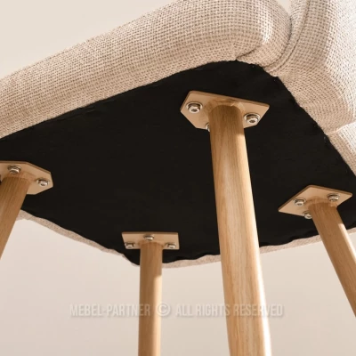 Jedálenská stolička MARIETA - béžová / dub
