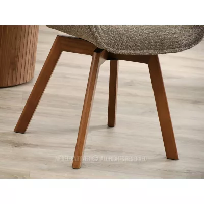 Čalúnená stolička ARISAY - hnedá / orech