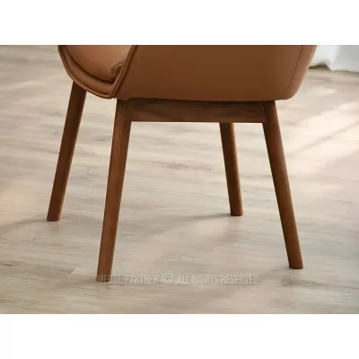 Elegantná jedálenská stolička ELISABETH - hnedá / orech