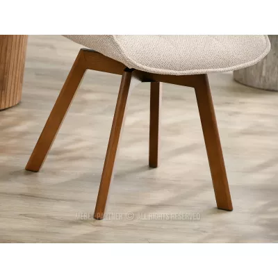 Jedálenská stolička LOVISA - krémová / orech