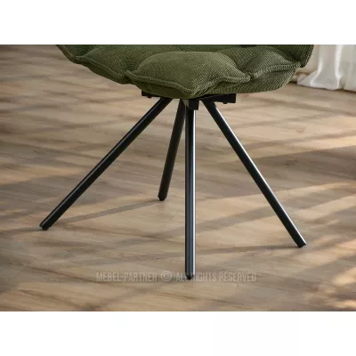 Dizajnová otočná stolička CALIDO - zelená / čierna