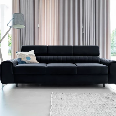 Trojmiestna pohovka do obývacej izby MELISENDE - tmavo modrá
