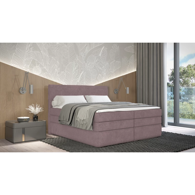 Americká posteľ 160x200 CALVIA 2 - ružová + topper ZADARMO