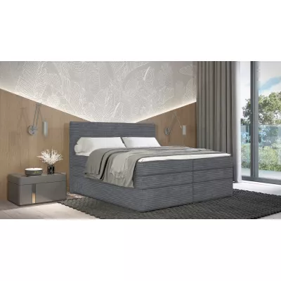 Americká posteľ 140x200 CALVIA 2 - šedá + topper ZADARMO