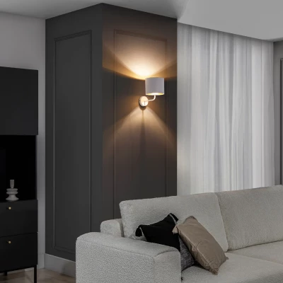 Nástenná moderná lampa VESPILLO - biela / zlatá