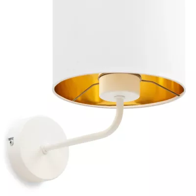 Nástenná moderná lampa VESPILLO - biela / zlatá