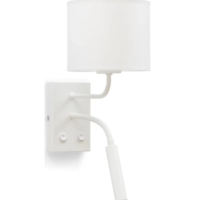 Nástenná lampa s čítacím ramenom VESPILLO - biela