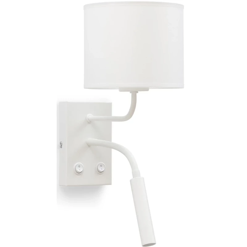 Nástenná lampa s čítacím ramenom VESPILLO - biela