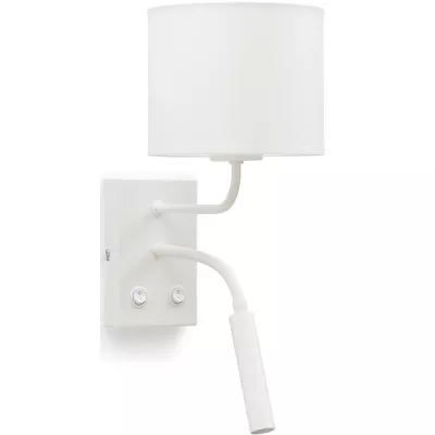 Nástenná lampa s čítacím ramenom VESPILLO - biela