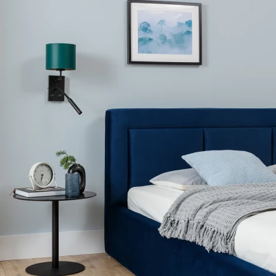 Nástenná lampa s čítacím ramenom VESPILLO - zelená / zlatá / čierna
