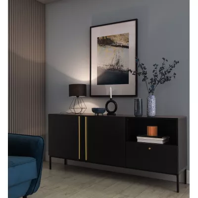 Stolová lampa na nočný stolík BREVITAS - čierna