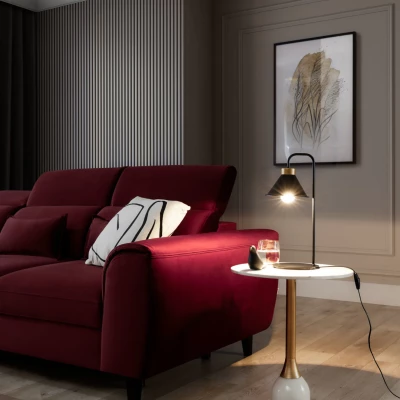 Moderná stolná lampa DETMER - čierna / zlatá