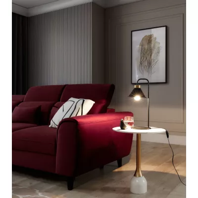 Moderná stolná lampa DETMER - čierna / zlatá
