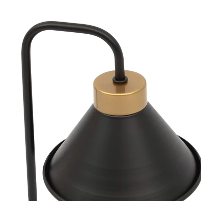 Moderná stolná lampa DETMER - čierna / zlatá