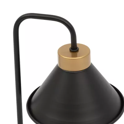 Moderná stolná lampa DETMER - čierna / zlatá