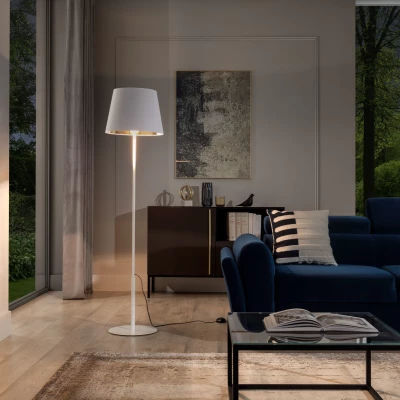 Stojacia lampa v škandinávskom štýle VESPILLO - biela / zlatá