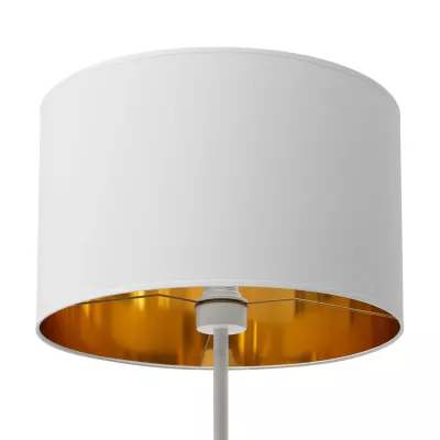 Škandinávska stojanová lampa VESPILLO - biela / zlatá