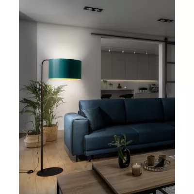 Stojaca lampa VESPILLO - zelená/zlatá/čierna