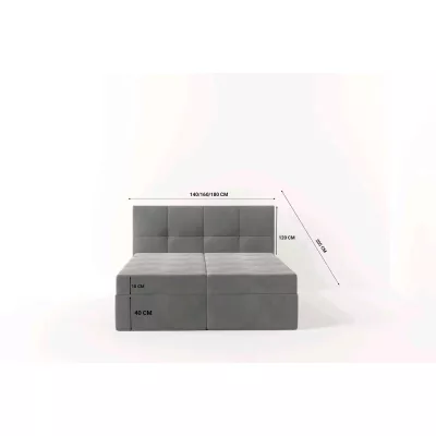 Boxspringová posteľ 160x200 MOSELA 2 - čierna