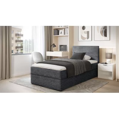Kontinentálna jednolôžková posteľ 80x200 ORVEXA 2 - šedá