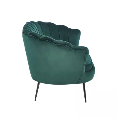 Elegantná dvojmiestna pohovka IGLIKA - zelená / čierne nôžky