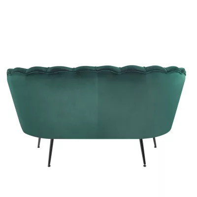 Elegantná dvojmiestna pohovka IGLIKA - zelená / čierne nôžky