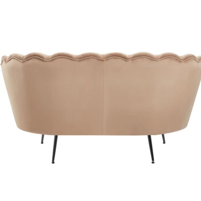 Elegantná dvojmiestna pohovka IGLIKA - cappucino / čierne nôžky