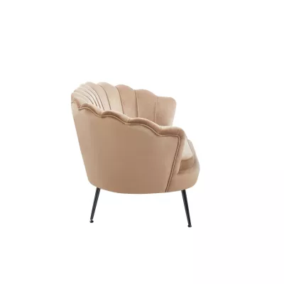 Elegantná dvojmiestna pohovka IGLIKA - cappucino / čierne nôžky