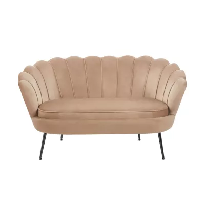 Elegantná dvojmiestna pohovka IGLIKA - cappucino / čierne nôžky