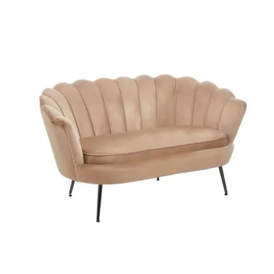 Elegantná dvojmiestna pohovka IGLIKA - cappucino / čierne nôžky