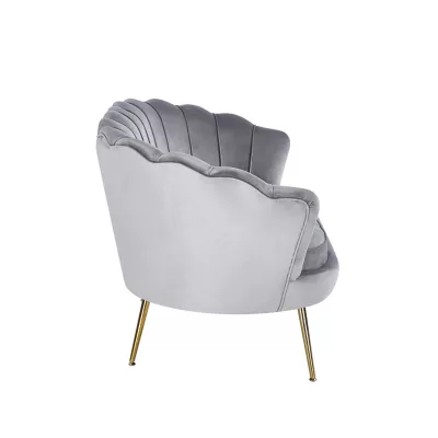 Elegantná dvojmiestna pohovka IGLIKA - šedá / zlaté nôžky