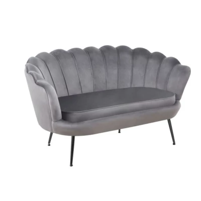 Elegantná dvojmiestna pohovka IGLIKA - šedá / čierne nôžky