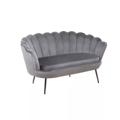 Elegantná dvojmiestna pohovka IGLIKA - šedá / čierne nôžky